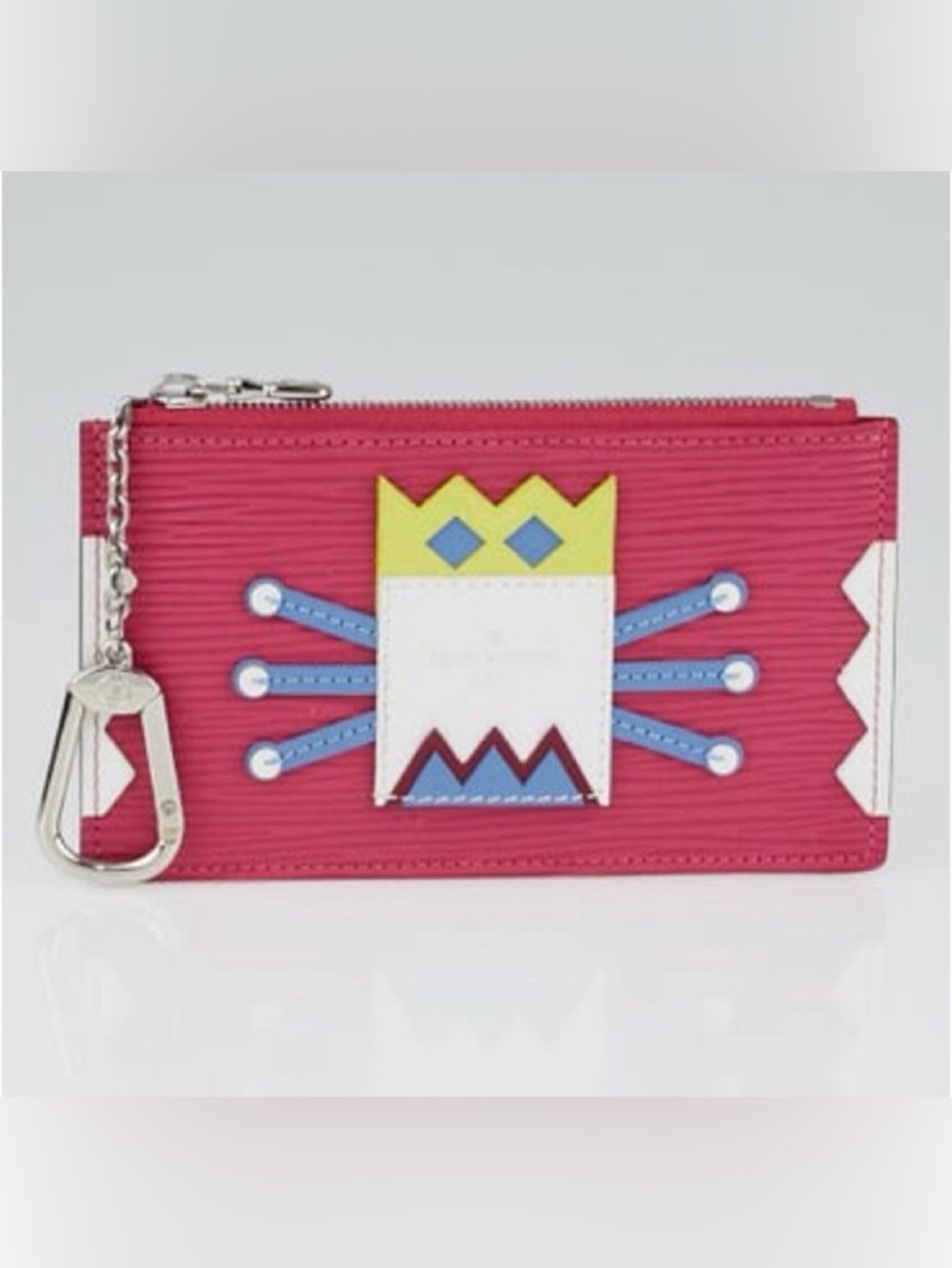 Louis Vuitton Epi Pochette Cles Tribal Mask Pivoine Pink Key Pouch  Box Dust Bag